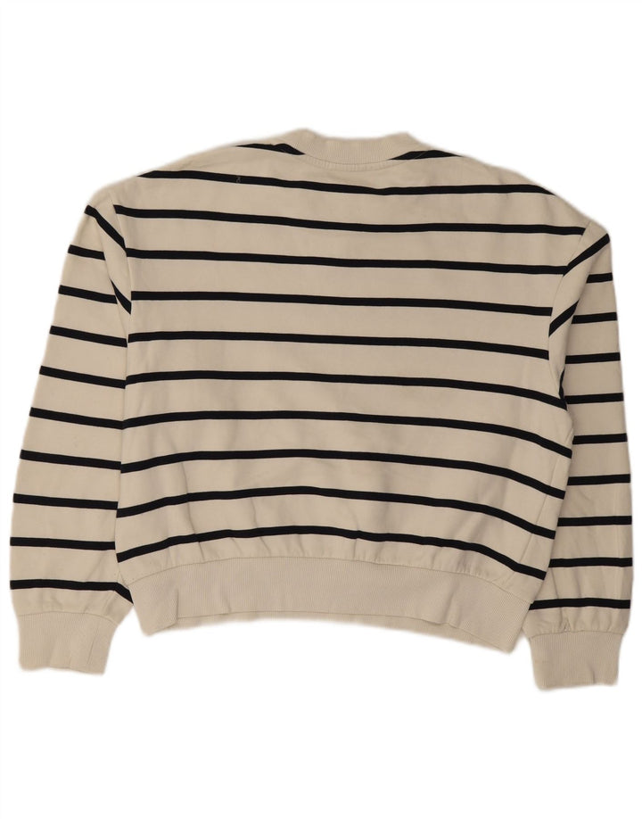 Pulover pentru damă Zara Crop Pulover UK 14 Bumbac cu dungi albe medii