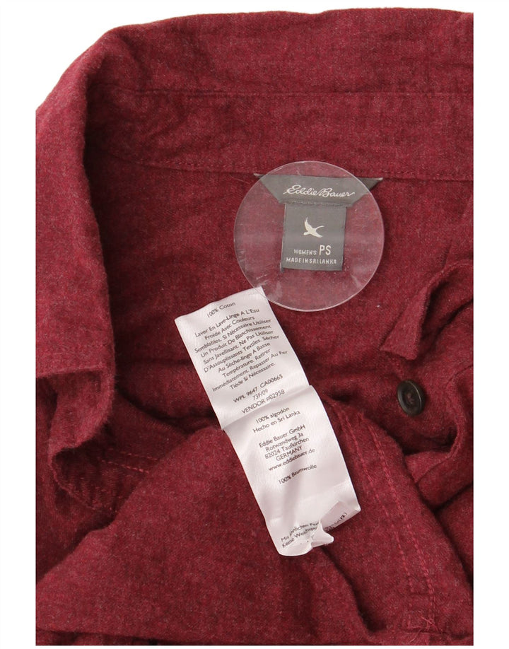 Cămașă supradimensionată pentru femei EDDIE BAUER UK 10 mic bumbac maro