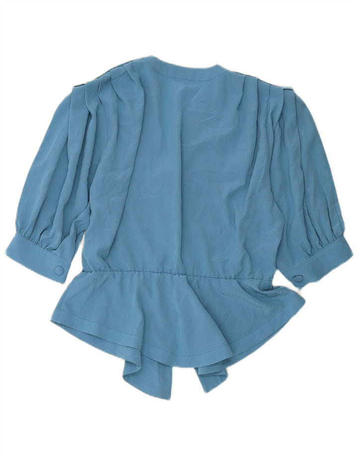 MARIO PUCCI CECCONI Bluză cămașă cu mânecă scurtă pentru femei IT 42 Medium Blue