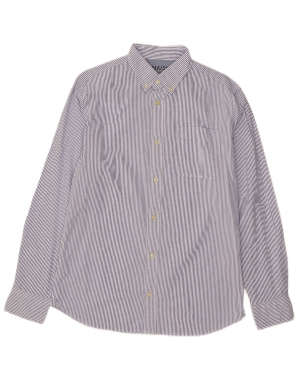 Cămașă Oxford Jack & Jones pentru bărbați, bumbac cu dungi albastre medii