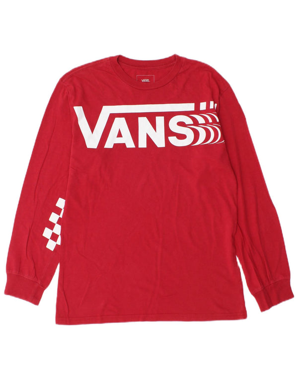 VANS Bărbați Classic Fit Graphic Top cu mânecă lungă din bumbac roșu mic