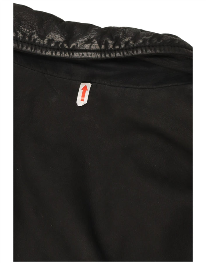 Jachetă de piele vintage pentru bărbați UK 42 XL din piele neagră