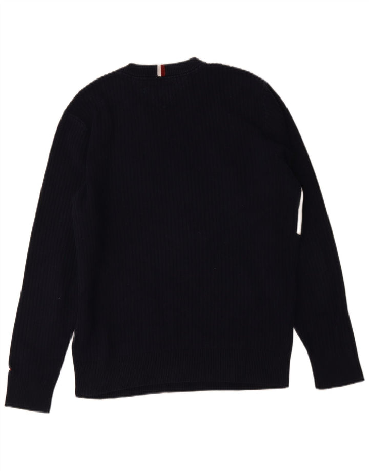 Pulover Tommy Hilfiger pentru bărbați, cu decolteu, mediu, bleumarin, color block