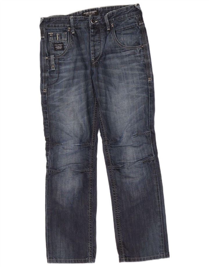 Blugi drepti pentru bărbați Jack & Jones W30 L30 bumbac albastru