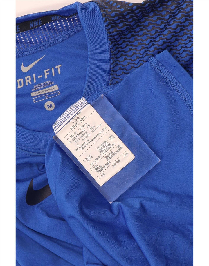 Tricou grafic Nike Dri Fit pentru bărbați Top Medium Blue Poliester