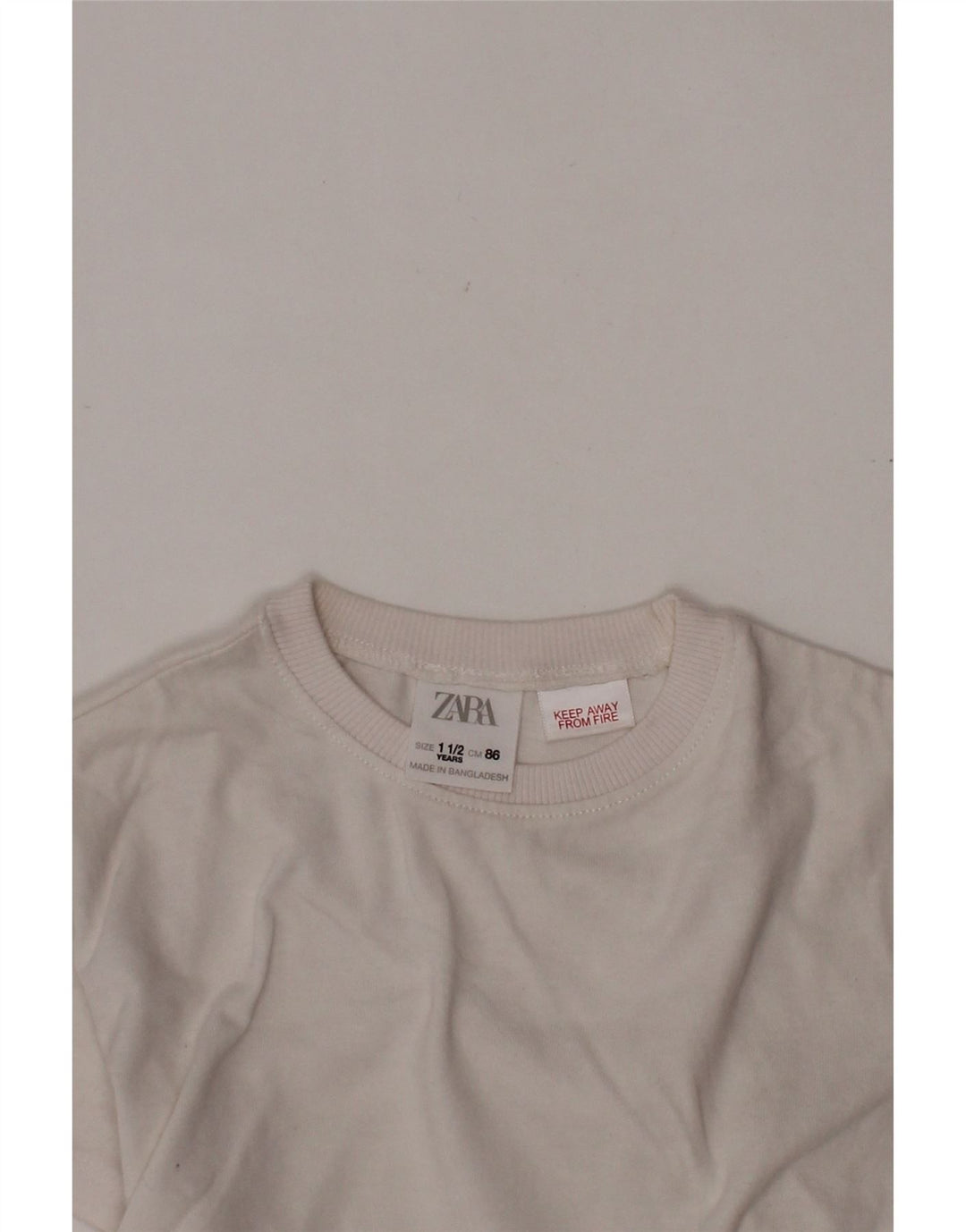 ZARA Tricou Bebeluș Fete Top 18-24 Luni Alb