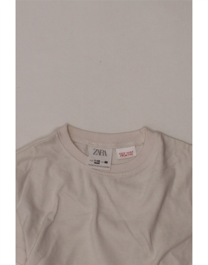 ZARA Tricou Bebeluș Fete Top 18-24 Luni Alb