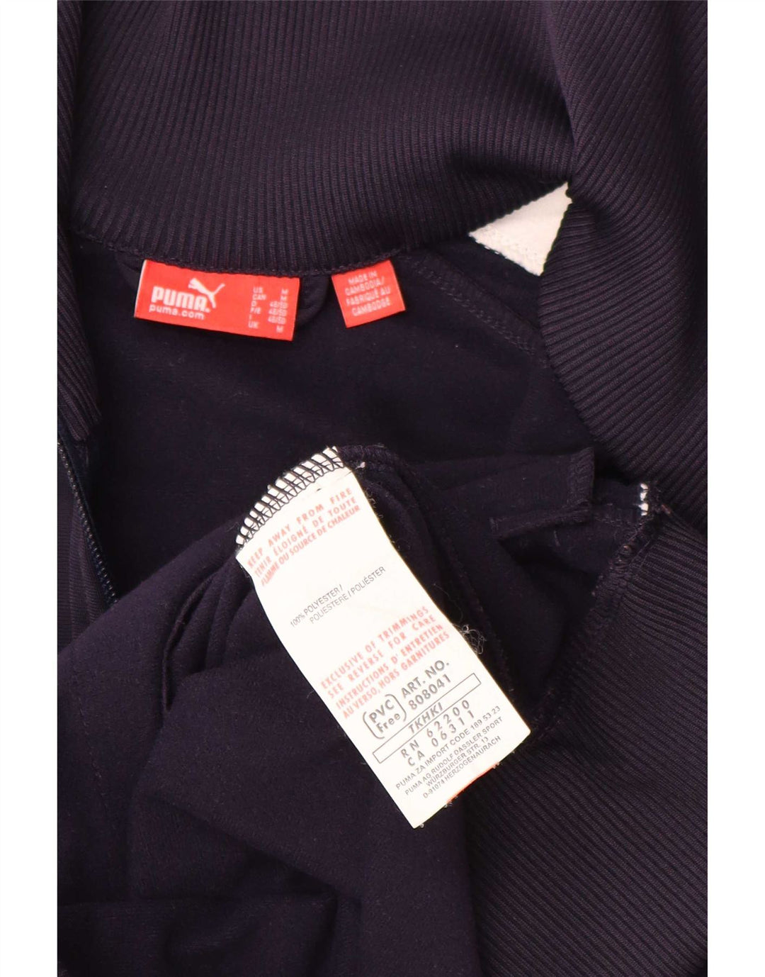 Jachetă de trening Puma pentru bărbați, poliester color bloc, albastru marin mediu