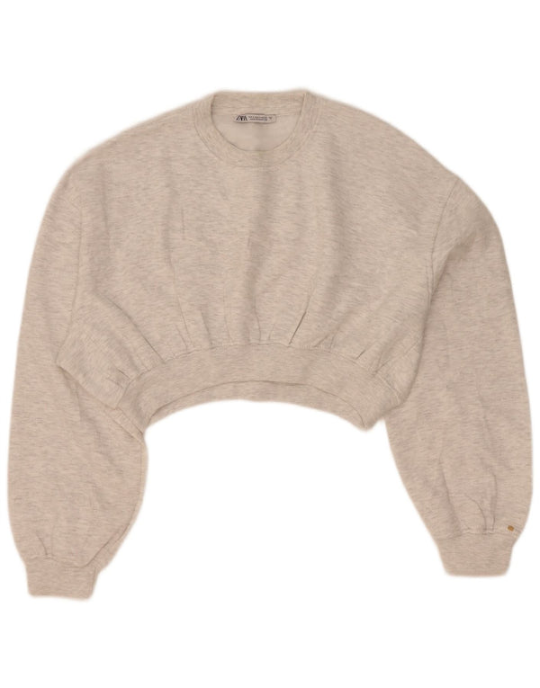 Pulover supradimensionat pentru femei Zara UK 10, mic, gri, pete