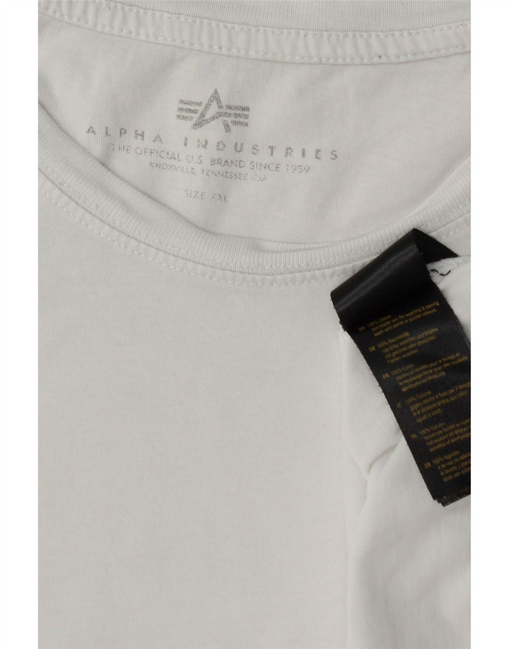 Tricou pentru bărbați Alpha Industries Top 2XL Bumbac alb