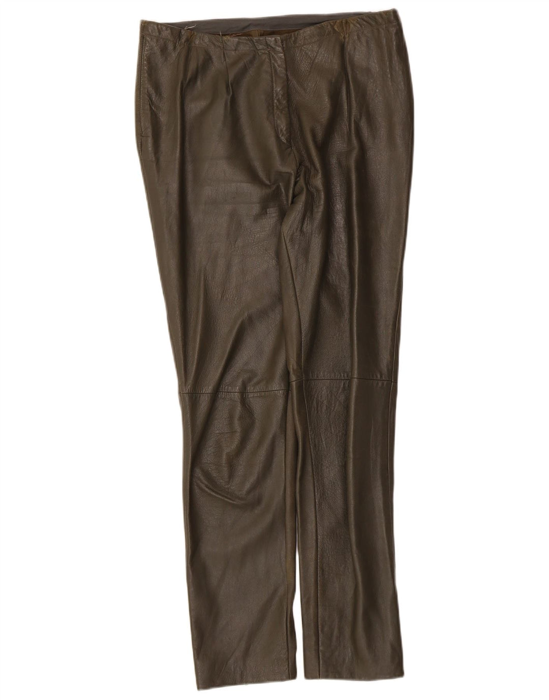 Pantaloni din piele vintage pentru femei W32 L29 kaki
