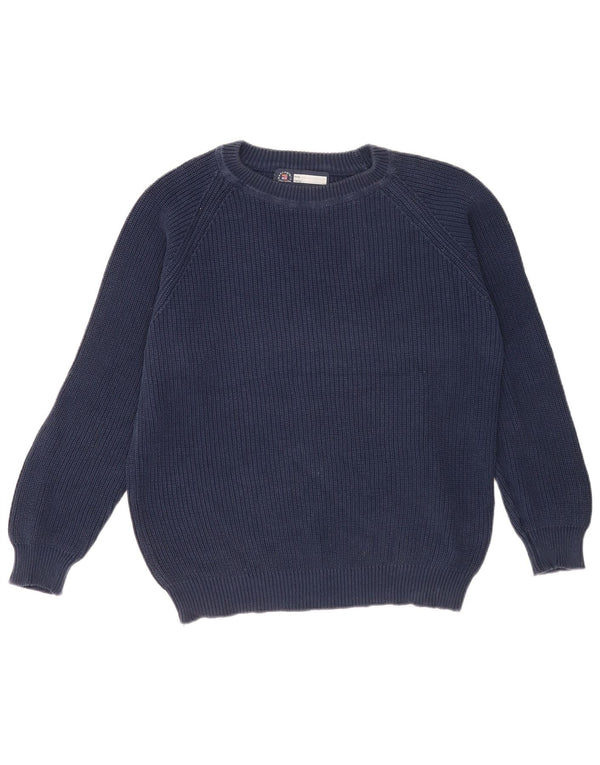 Pulover vintage pentru bărbați, cu gât de barcă, 2XL, bumbac bleumarin