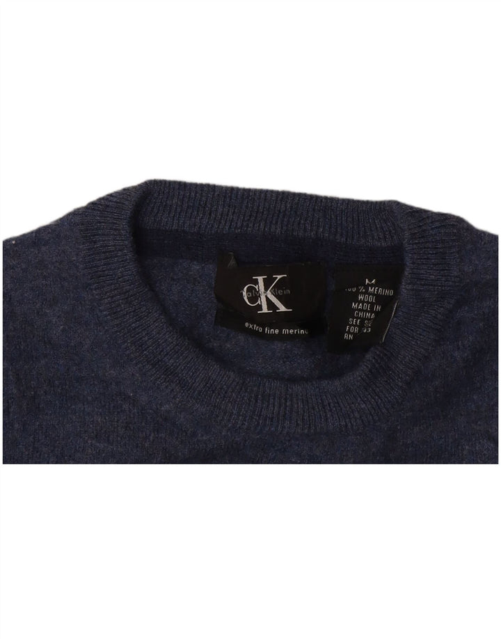 Pulover Calvin Klein pentru femei cu decolteu triplu, UK 12 Medium Bleumarin