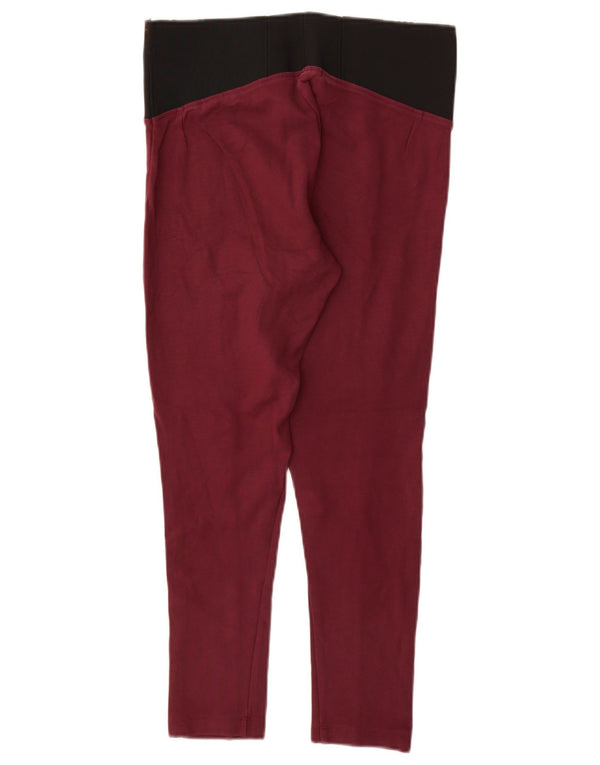 Leggings pentru femei Marks & Spencer UK 12 Medium Burgundy Viscose