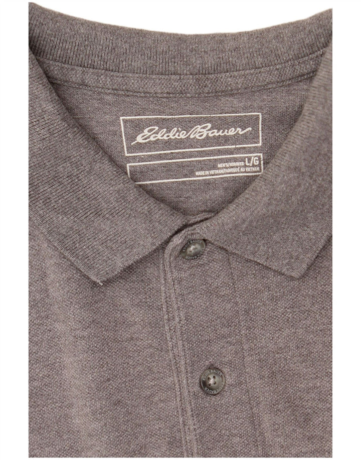 Cămașă polo Eddie Bauer pentru bărbați, mare, gri