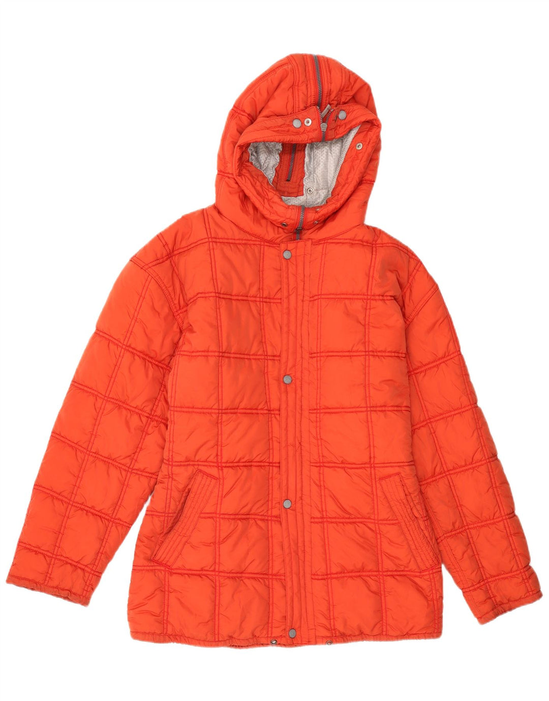 Jachetă de schi cu glugă supradimensionată pentru femei VINTAGE US 2 XS Nylon roșu