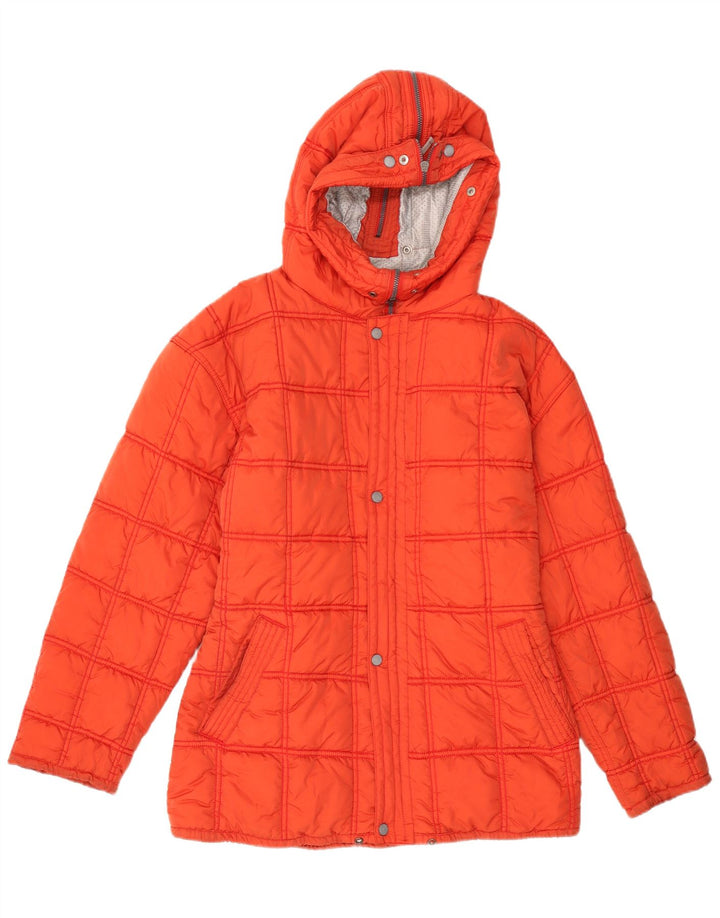 Jachetă de schi cu glugă supradimensionată pentru femei VINTAGE US 2 XS Nylon roșu
