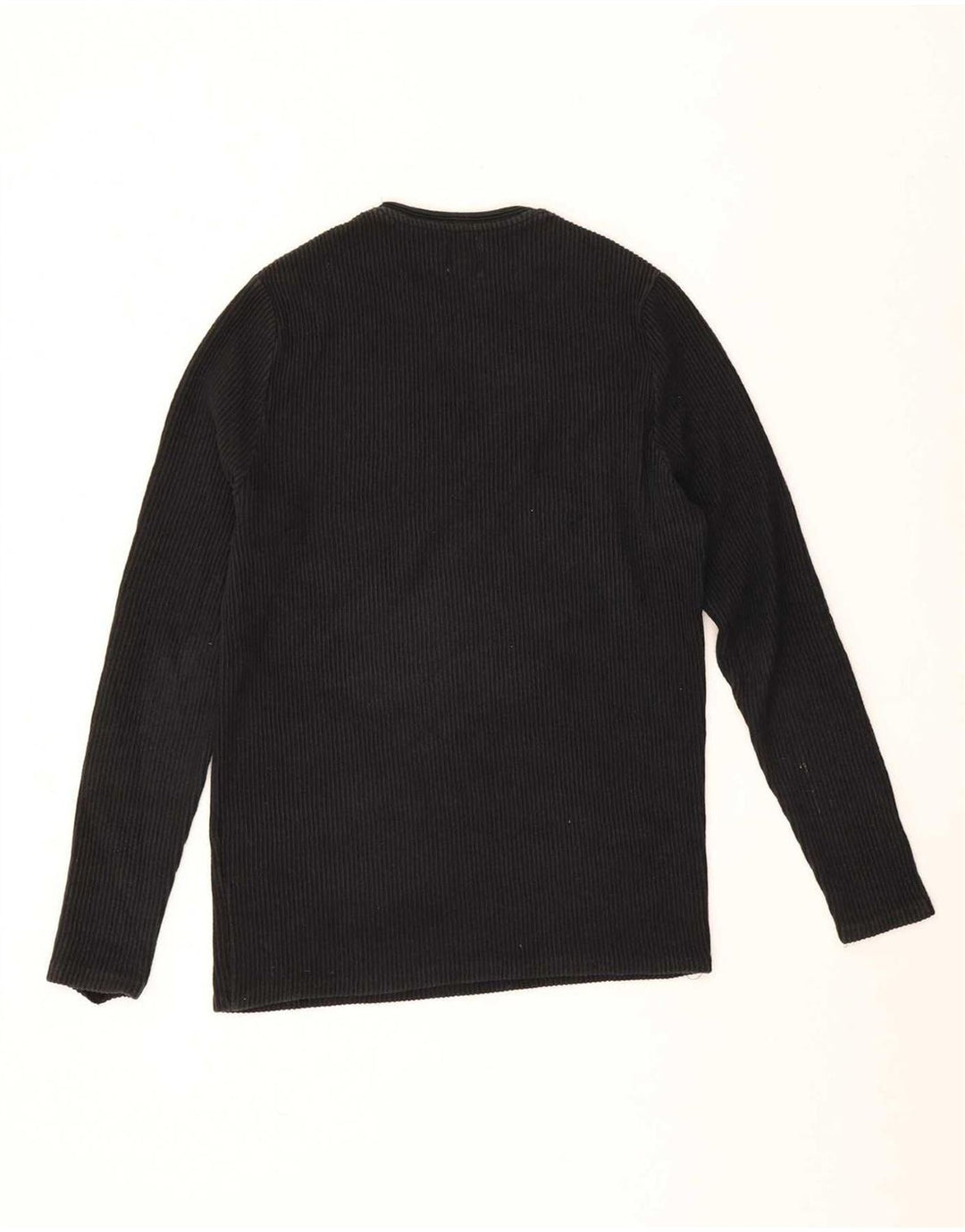 Top pentru bărbați Zara cu mânecă lungă, mic, negru, bumbac