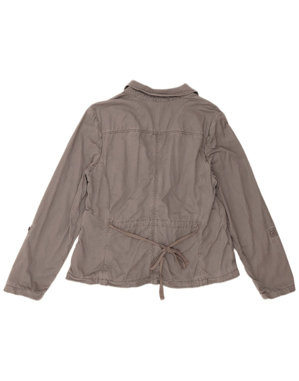 Jachetă pentru femei Eddie Bauer cu 2 nasturi, bumbac gri UK 18 XL