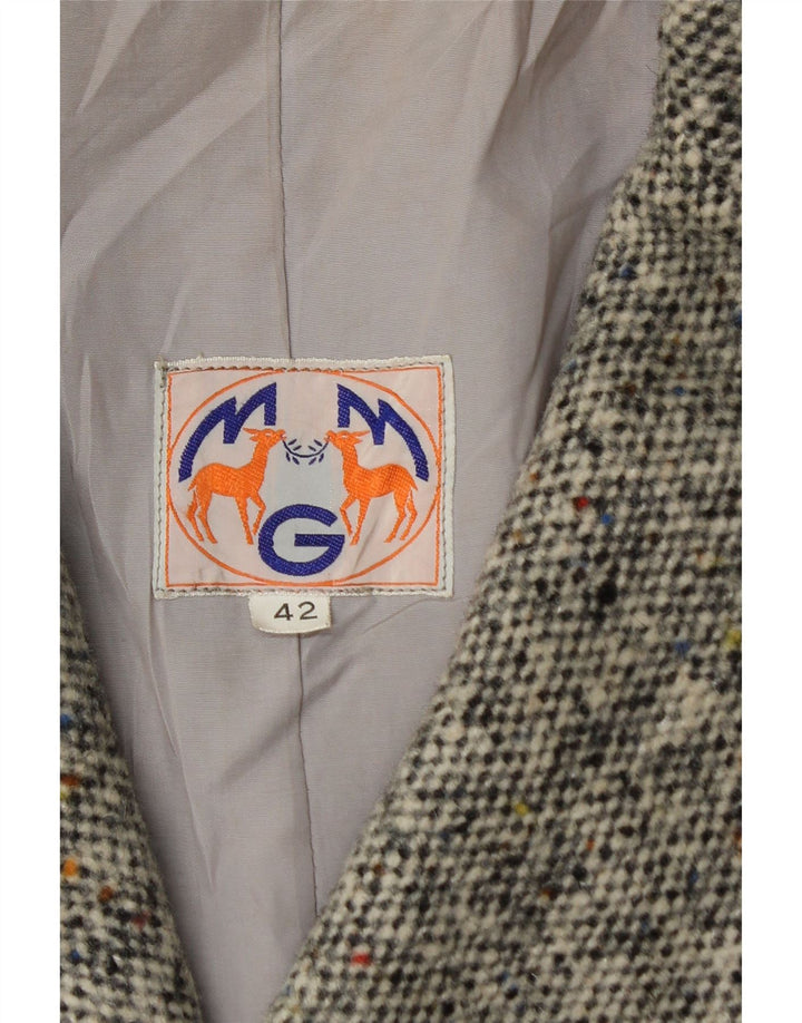 Palton dublu pentru femei VINTAGE IT 42 Gri Medium Herringbone