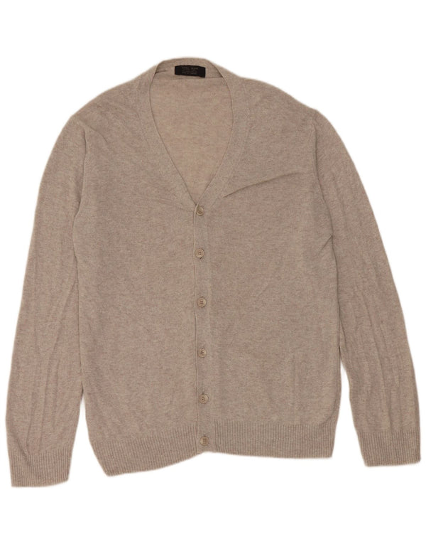Pulover cardigan pentru bărbați Zara, mare, gri din viscoză