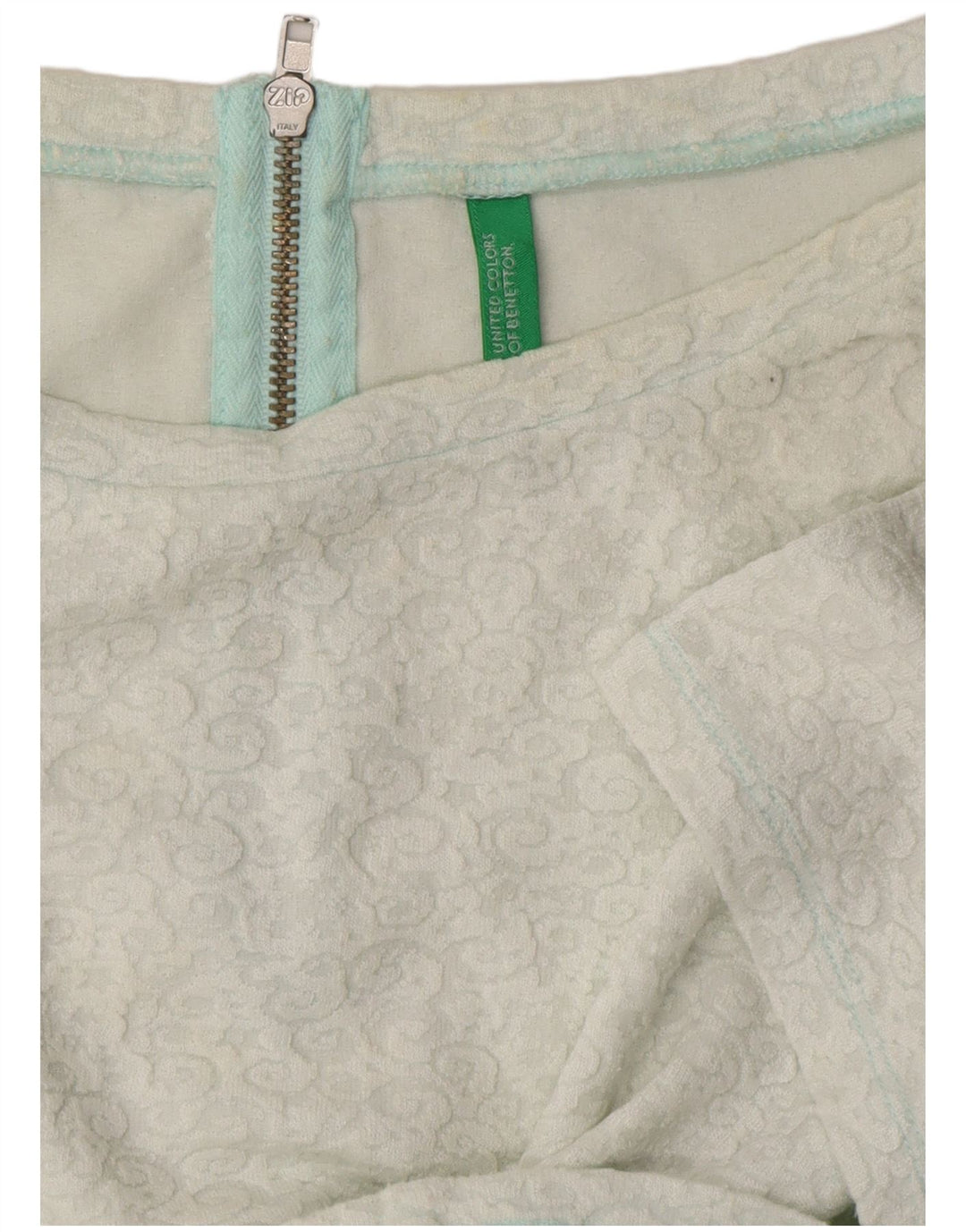 Bluză crop pentru femei BENETTON UK 14 Medium White