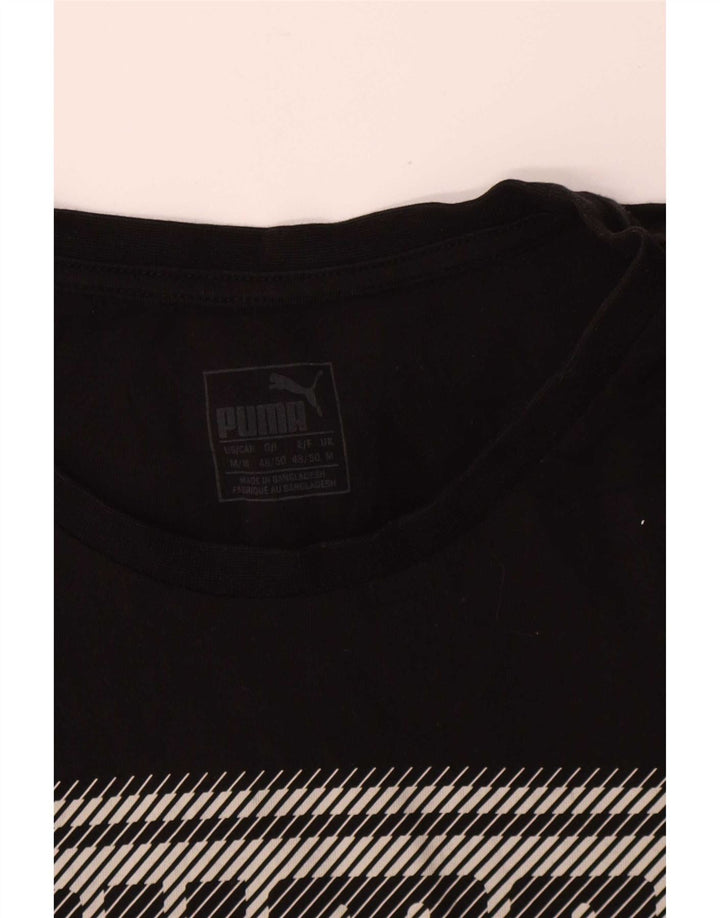 Tricou grafic Puma pentru bărbați Top mediu negru bumbac