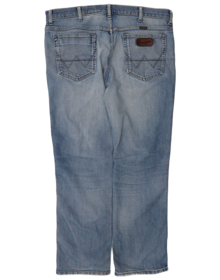 Blugi drepti Wrangler pentru bărbați Texas Stretch W40 L30 Bumbac albastru