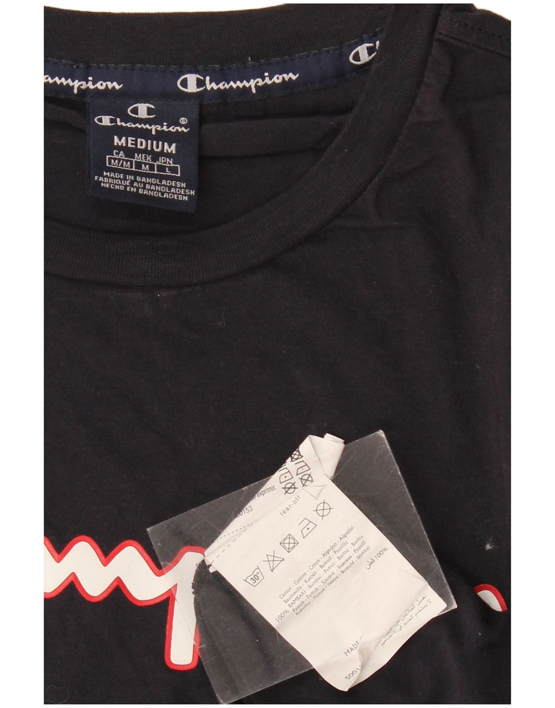 Tricou grafic pentru bărbați CHAMPION Top mediu din bumbac bleumarin