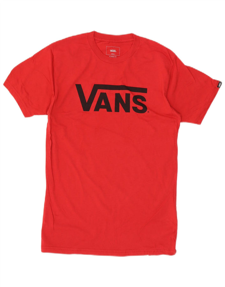Tricou grafic pentru bărbați VANS Classic Fit Top mic, roșu, bumbac