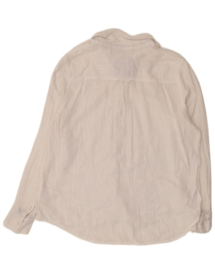 CREW CLOTHING Cămașă pentru femei UK 12 Bumbac alb mediu