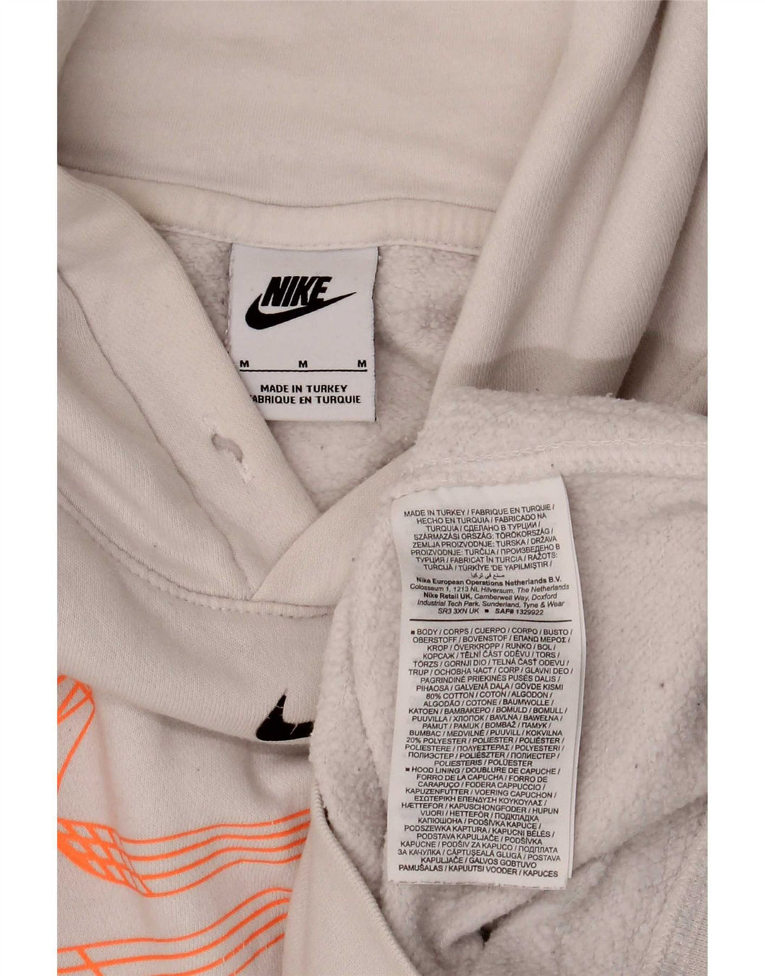 Pulover Nike Grafic pentru bărbați, bumbac alb mediu