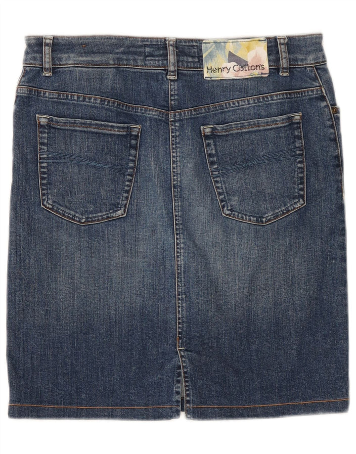 Fusta de blugi pentru femei Henry Cottons W28, bumbac albastru mediu
