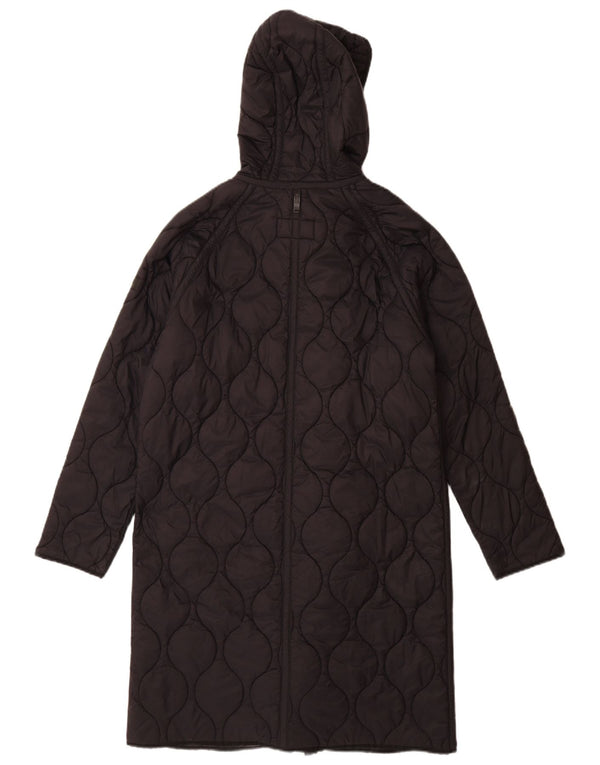 Dkny pardesiu matlasat supradimensionat pentru femei UK 10, mic, negru, nailon
