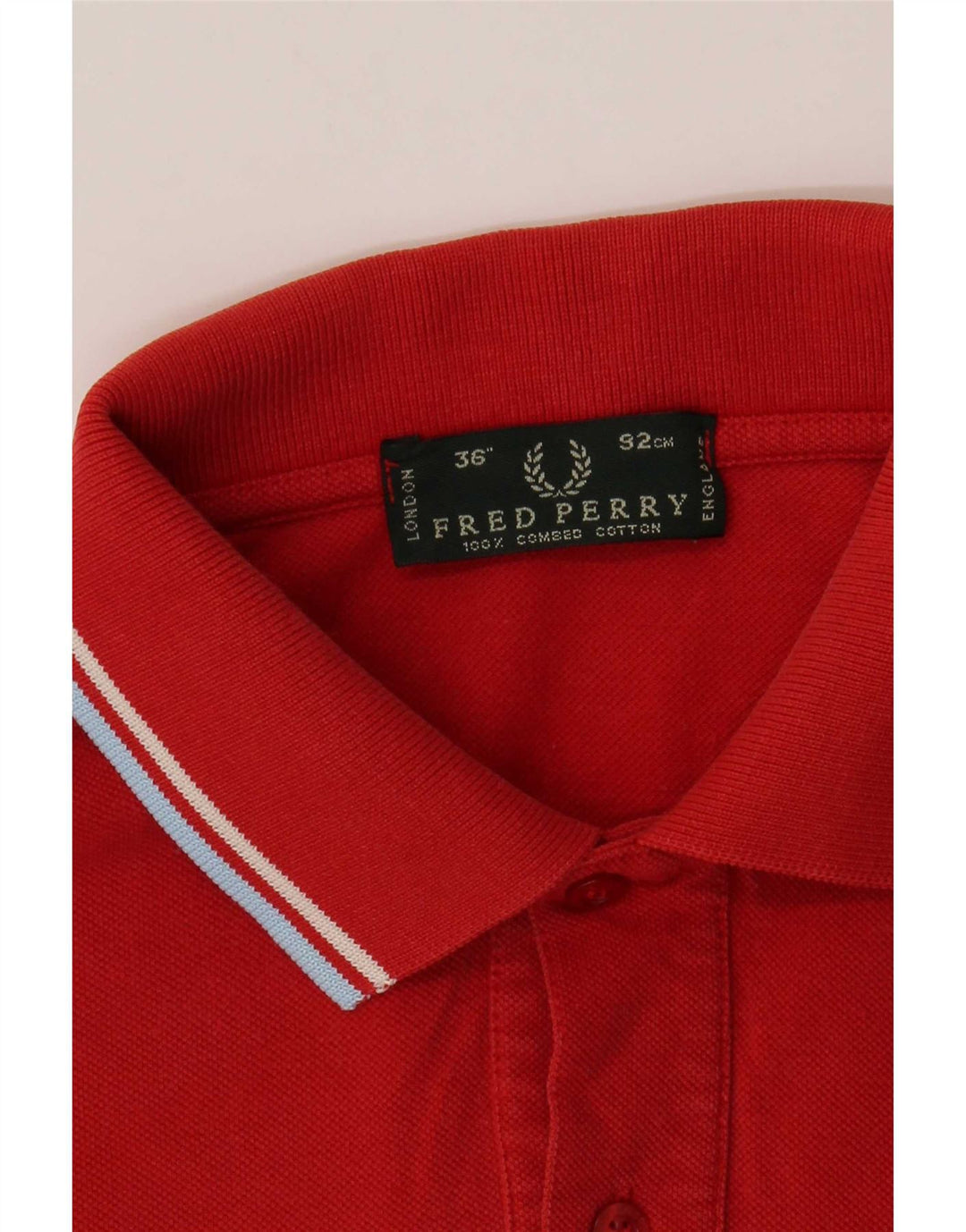 Cămașă polo Fred Perry pentru bărbați, bumbac cu dungi roșii mici