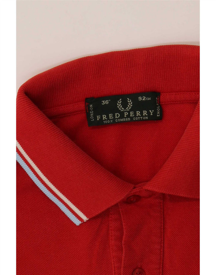 Cămașă polo Fred Perry pentru bărbați, bumbac cu dungi roșii mici