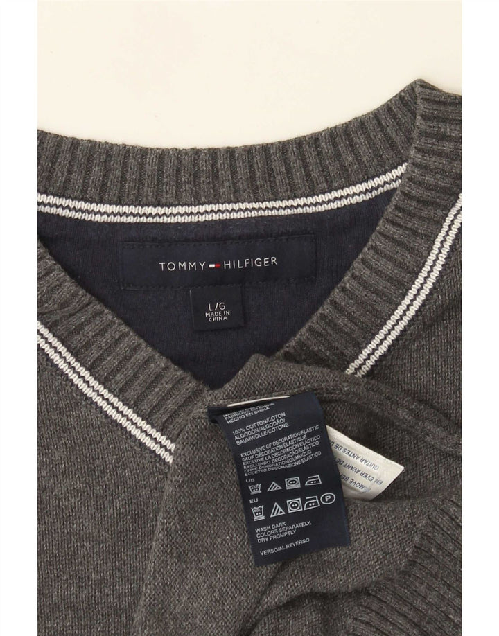 Vestă pentru bărbați Tommy Hilfiger, bluză mare, gri, bumbac