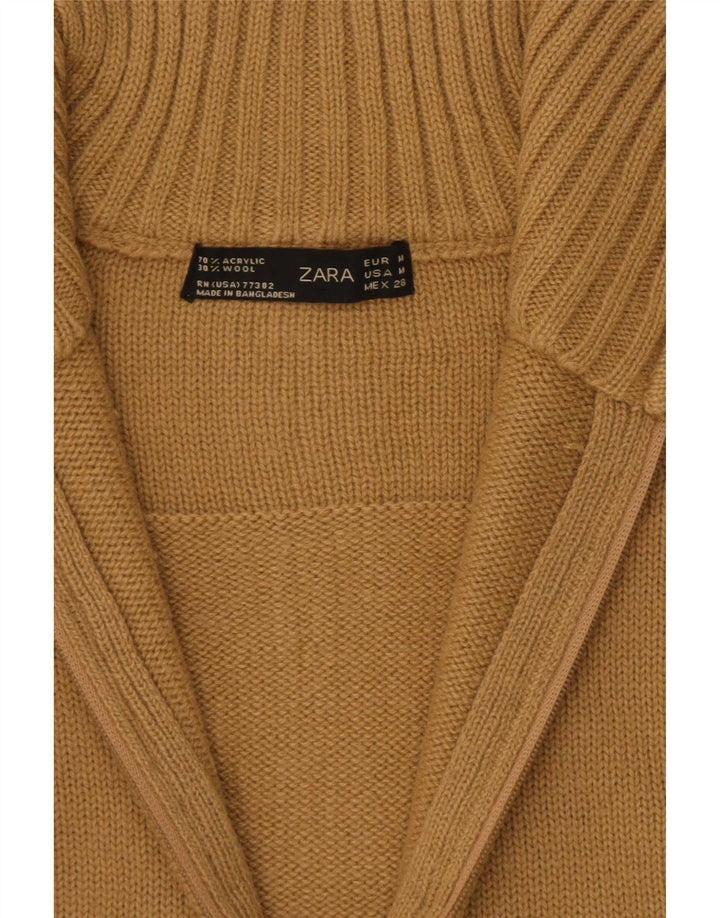 Pulover cardigan pentru femei Zara UK 12 Medium Khaki Acrilic