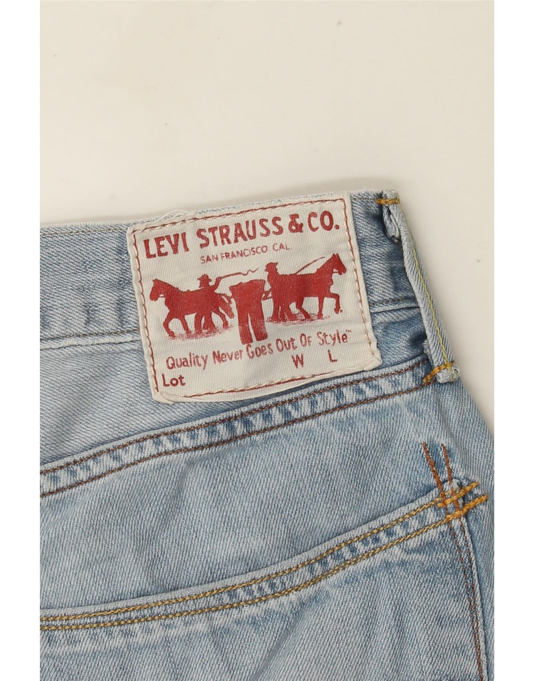 Pantaloni scurți Levi's 504 Denim W32 Medium Blue Bumbac