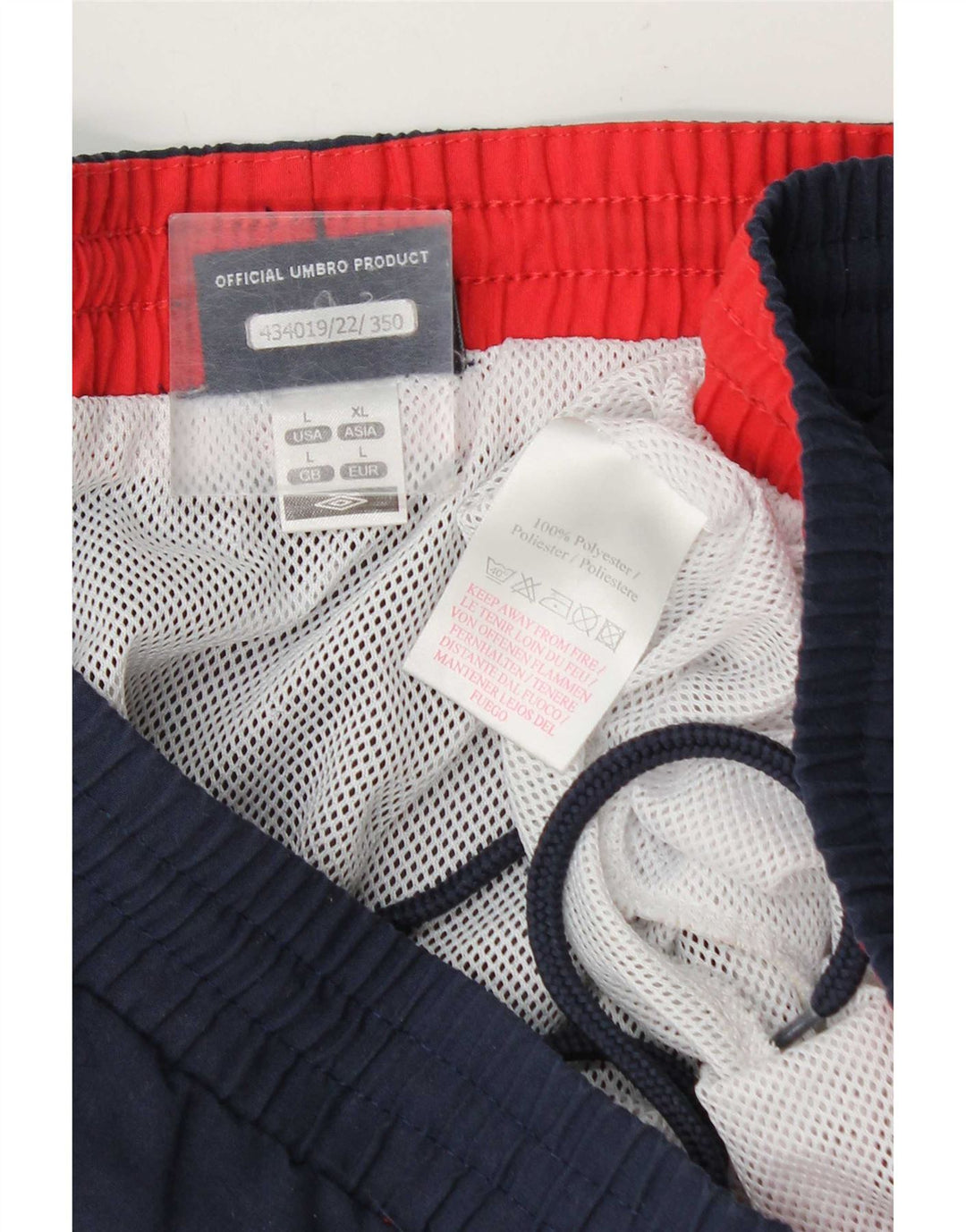 Pantaloni scurți de înot grafic Umbro pentru bărbați, mari, albastru, poliester