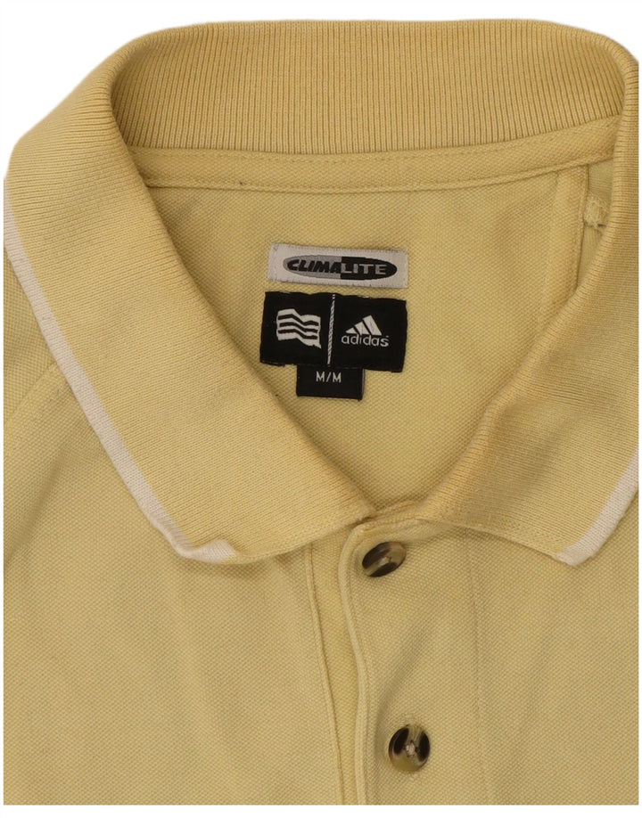 Tricou polo Adidas Climalite pentru bărbați, galben mediu
