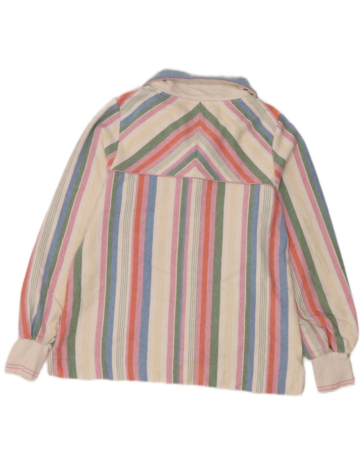 Pulover pentru damă Joules, cu fermoar, cu gât, UK 8, mic, cu dungi multicolore