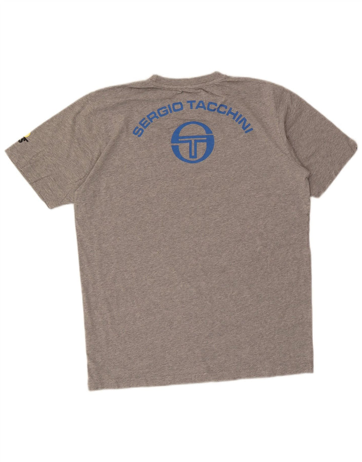 Tricou grafic pentru bărbați Sergio Tacchini Top mare bumbac gri