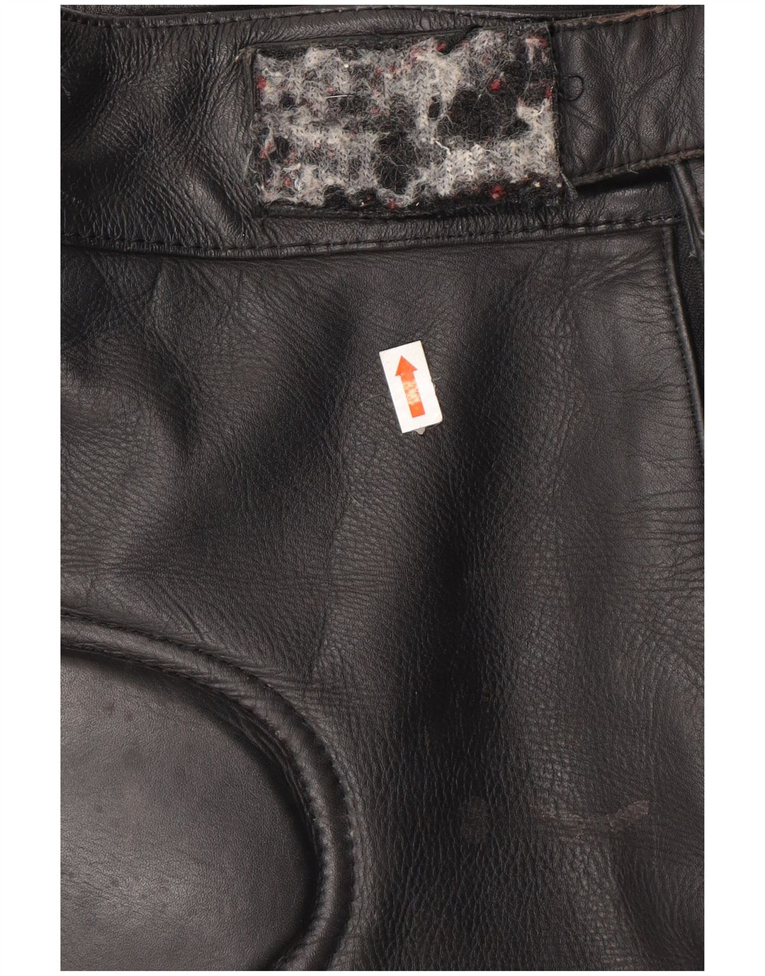 Pantaloni motociclisti din piele pentru bărbați VINTAGE W32 L23 negri