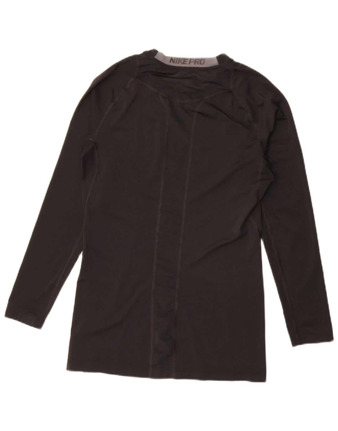 Top grafic NIKE Dri Fit pentru bărbați cu mânecă lungă, poliester mediu negru