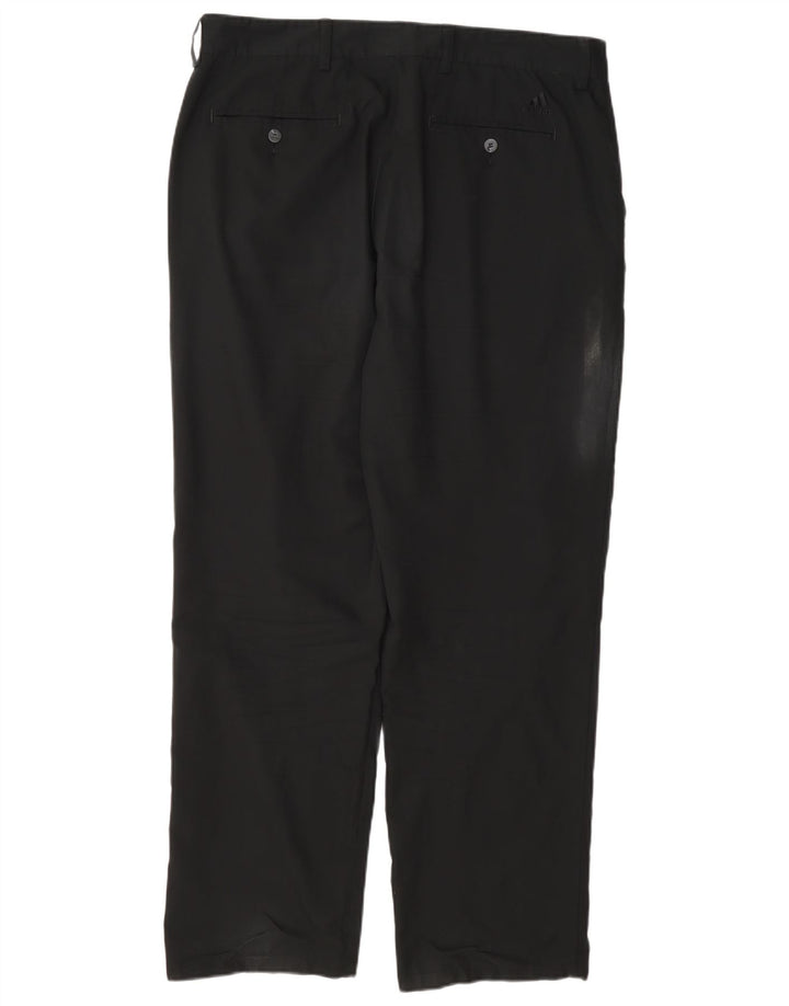 Pantaloni chino drepți pentru bărbați Adidas W36 L30 poliester negru