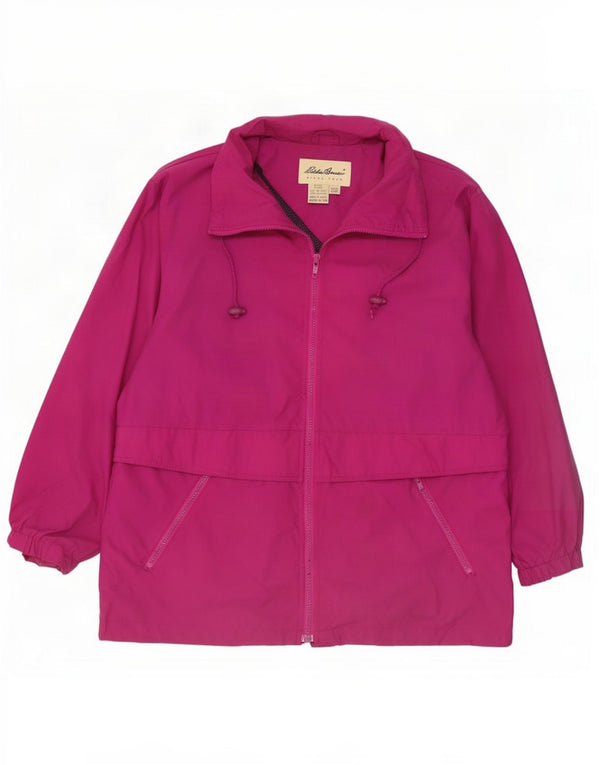 Jachetă de ploaie Eddie Bauer pentru femei, cu ajustare largă, UK 14, nailon roz mediu
