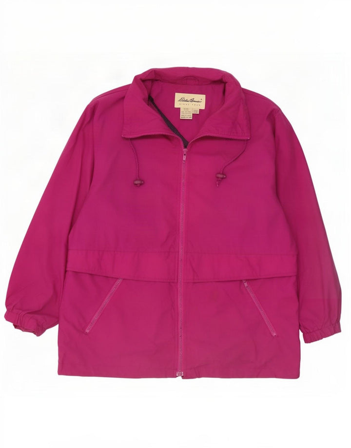 Jachetă de ploaie Eddie Bauer pentru femei, cu ajustare largă, UK 14, nailon roz mediu