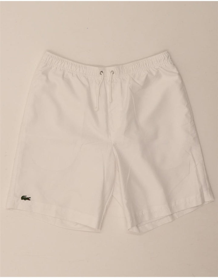 Pantaloni scurți sport pentru bărbați Lacoste Mărimea 4 Poliester alb mediu