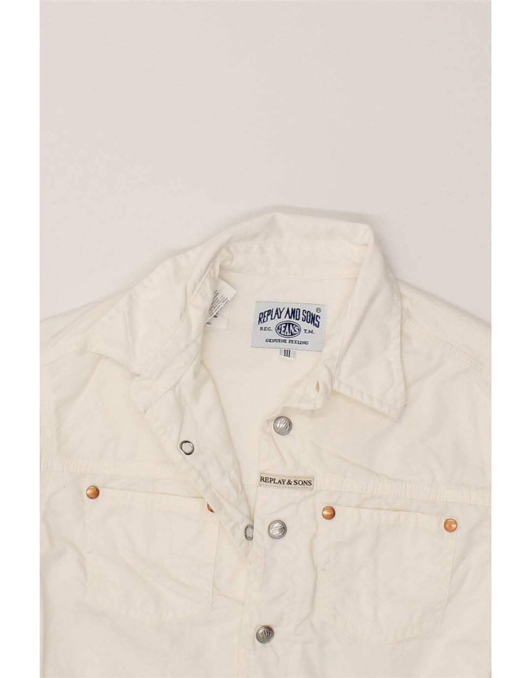 REPLAY Boys Shirt 6-7 Years White Cotton Vintage Replay and Second-Hand Replay from Messina Hembry 